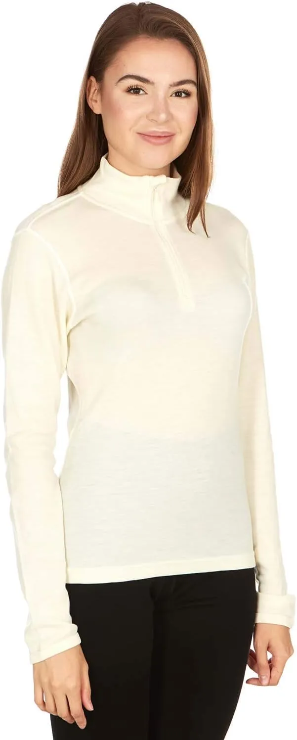 100% Merino Wool - Midweight Womens 1/4 Zip - Midlayer