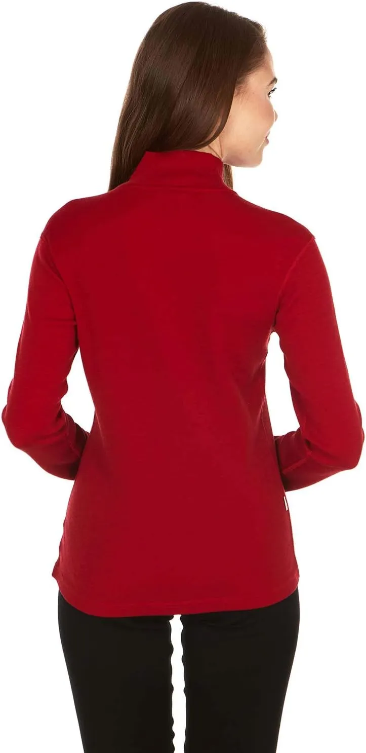 100% Merino Wool - Midweight Womens 1/4 Zip - Midlayer