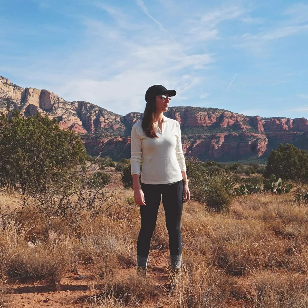 100% Merino Wool - Midweight Womens 1/4 Zip - Midlayer