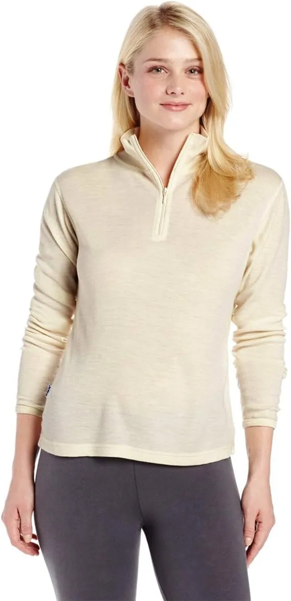 100% Merino Wool - Midweight Womens 1/4 Zip - Midlayer