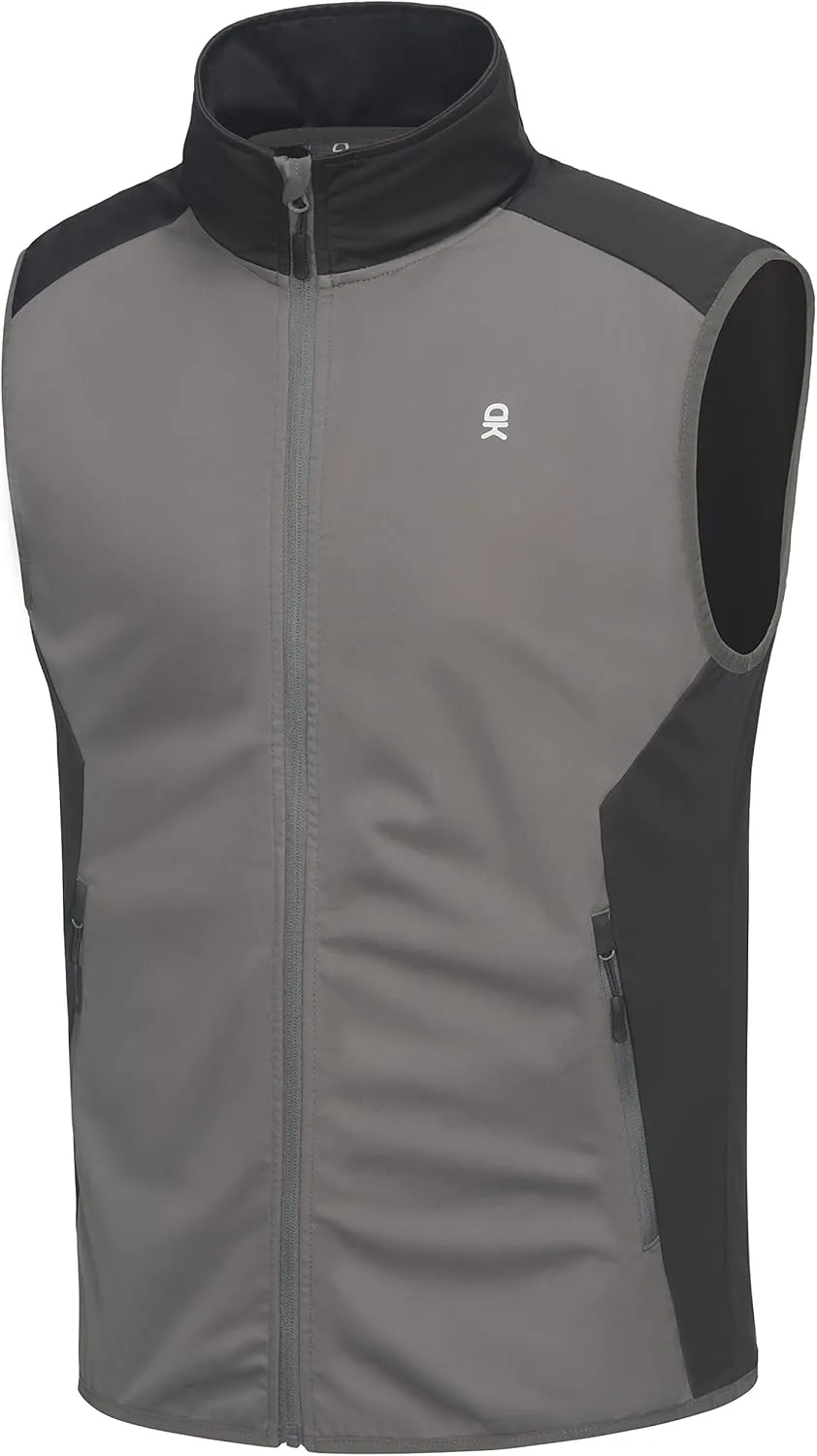 Little Donkey Andy Men's Water-resistant Outerwear Vests, Stretch Windproof Vest for Cycling, Running, Golf