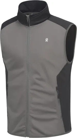 Little Donkey Andy Men's Water-resistant Outerwear Vests, Stretch Windproof Vest for Cycling, Running, Golf