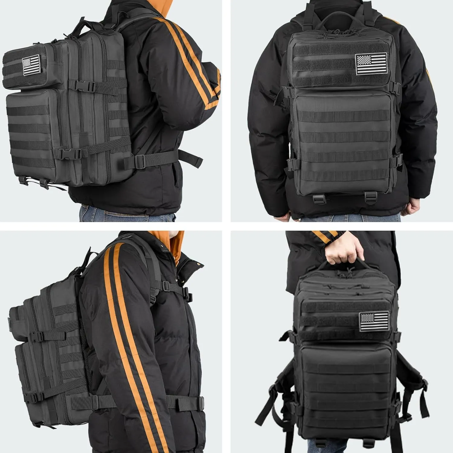 RooPoke Army Tactical Backpack 45L Large Military