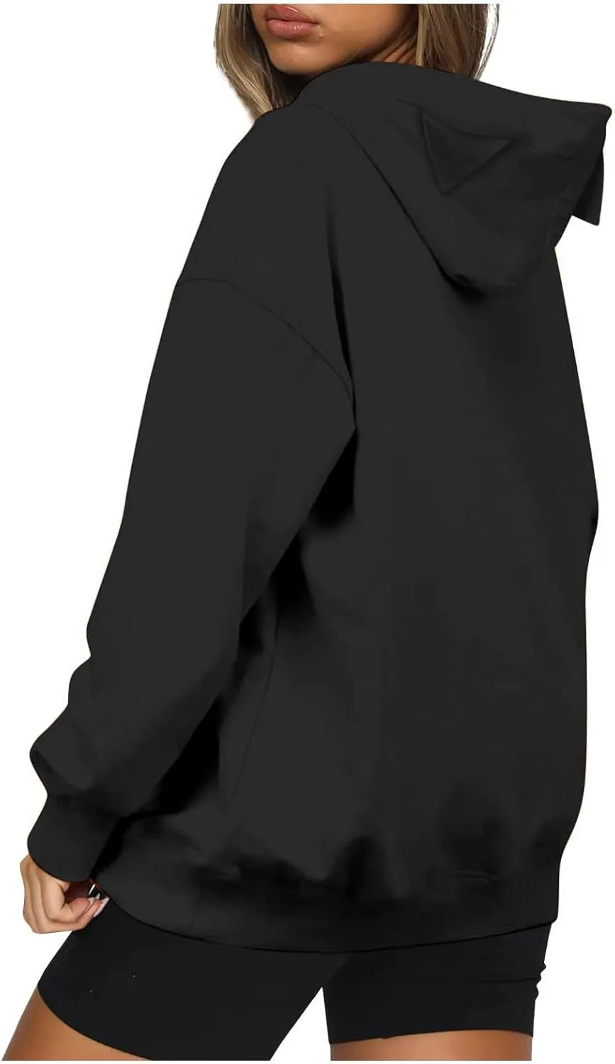 Sweatshirts For Women Trendy Long Sleeve Fleece Hoodies With Cat Ears Solid Loose Pullover Shirts Fall Winter Outfits