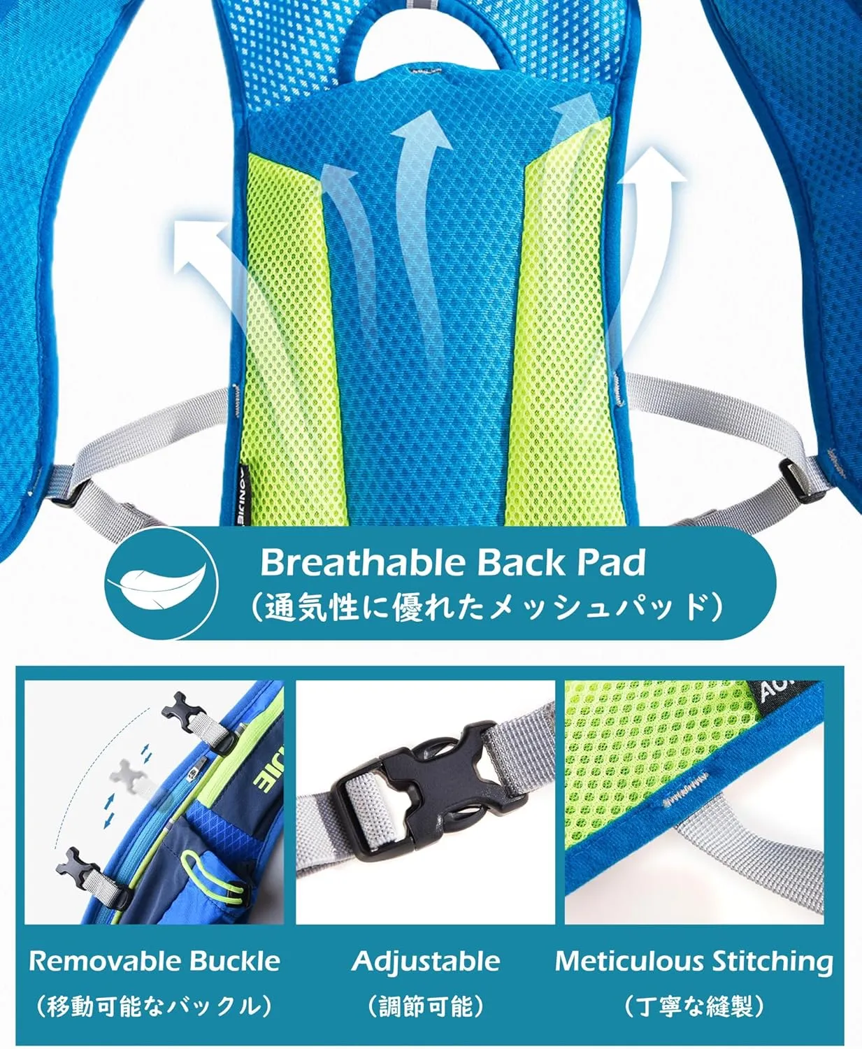 TRIWONDER Running Hydration Vest with Water Bottles Hydration Backpack Packs, Water Bladder BPA Free Leakproof for Triathlon Marathon Hiking Cycling Sport Gym Runner Water Bottles