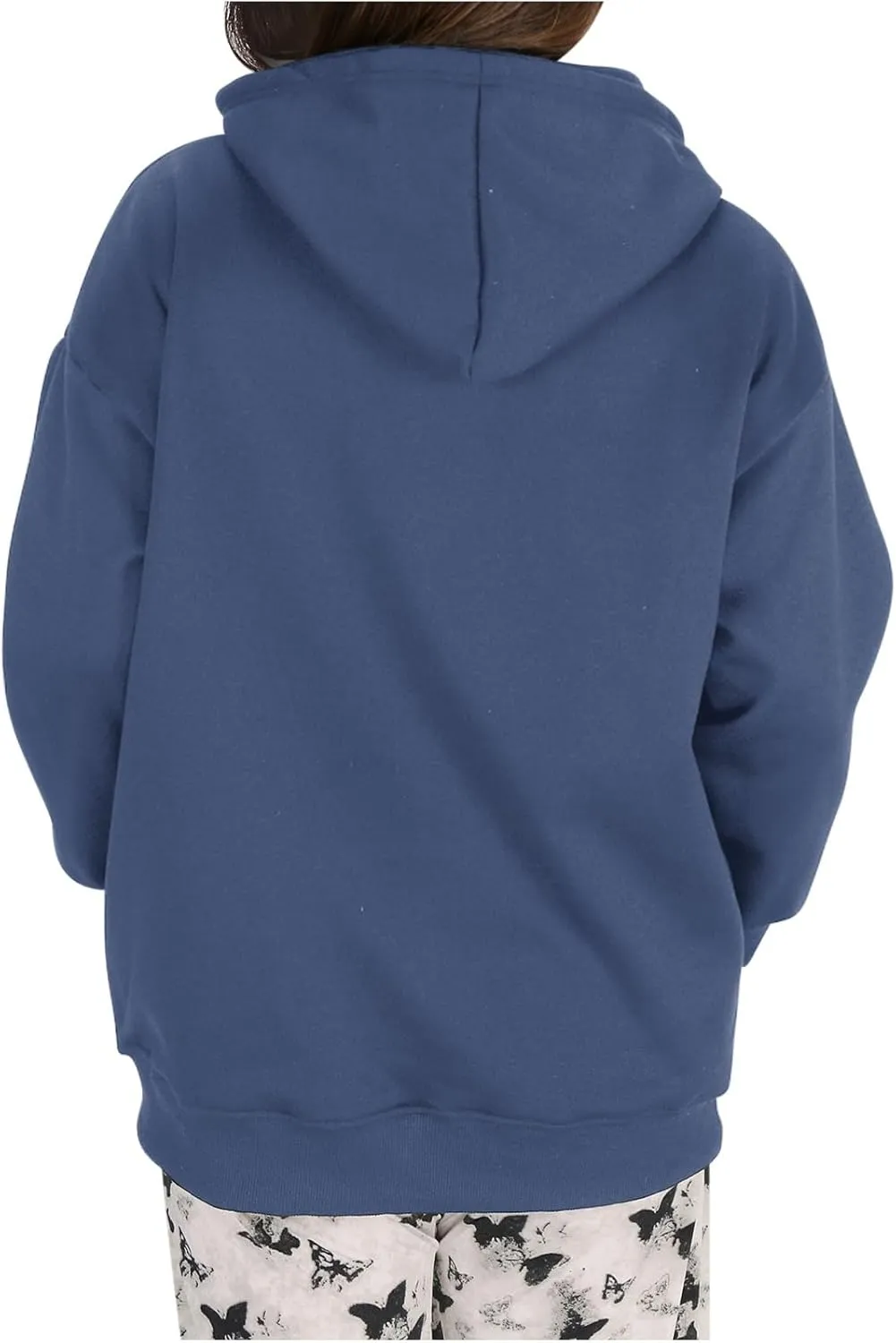 Womens Oversized Hoodies Pullover Fleece Sweaters Casual Long Sleeve Preppy Sweatshirt Fall Outfits 2024 With Pocket